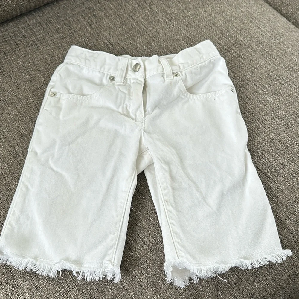Gymboree Girls White Denim Cutoff Shorts Size 4